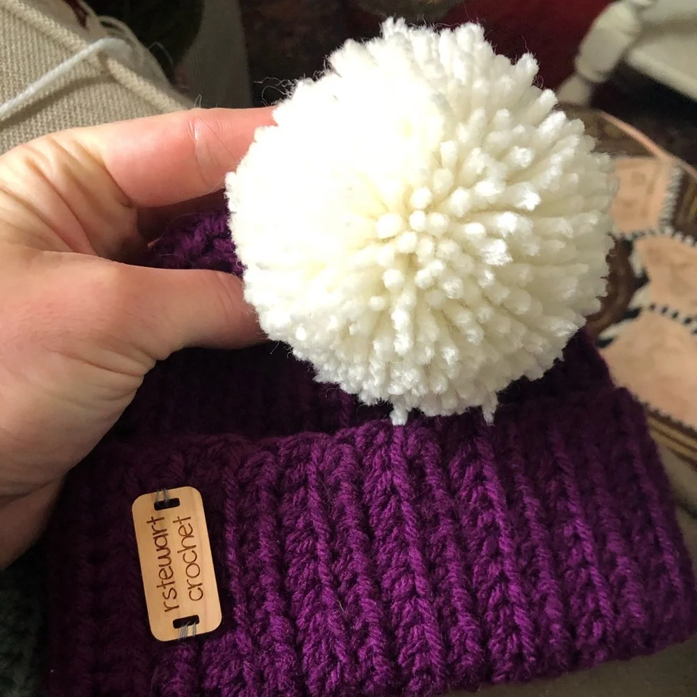 Handmade newborn‎ pompom hat